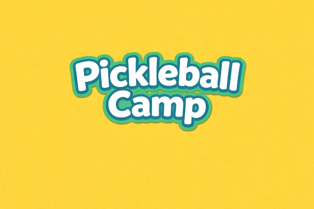 pickleball camp design in bright colors